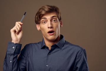 young man with a gun