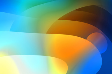 Abstract background with colorful gradient. Vibrant graphic wallpaper with stripes design. Fluid 2D illustration of modern movement.