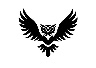 vector owl icons isolated on white background. owl bird logo graphic design, wisdom symbol
