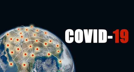 Coronavirus COVID-19 pandemic spreading in the USA and North America
