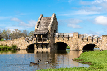 Old  Wooden and Stone Bridge