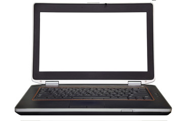 The laptop PC isolated on background