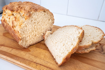 freshly baked bread loaf