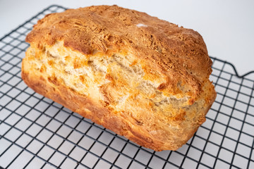 freshly baked bread loaf