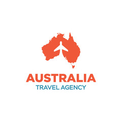 Fototapeta na wymiar Austalia Travel Logo For Agency Company