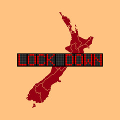 Illustration Vector Graphic Of New zealand Lockdown