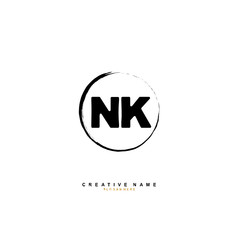 N K NK Initial logo template vector. Letter logo concept