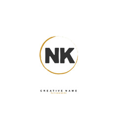 N K NK Initial logo template vector. Letter logo concept