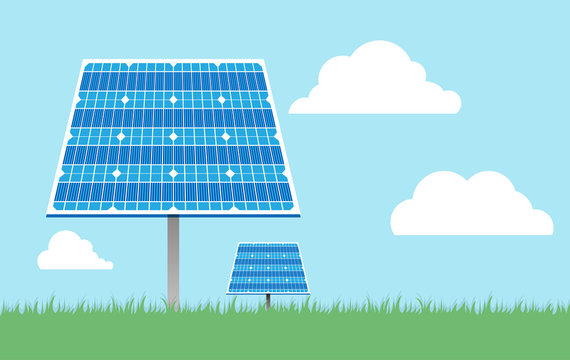 Solar Panels,Green energy,vector