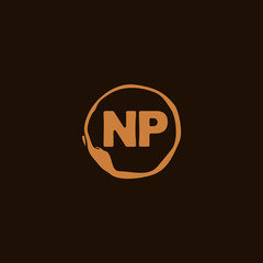 N P NP Initial logo template vector. Letter logo concept
