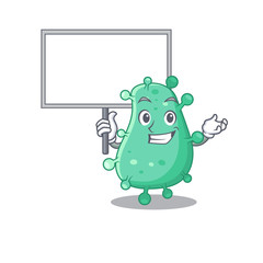An icon of agrobacterium tumefaciens mascot design style bring a board