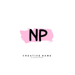 N P NP Initial logo template vector. Letter logo concept