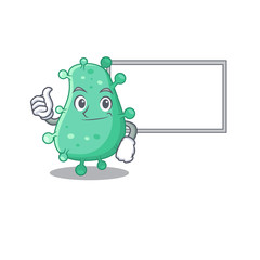 Humorous agrobacterium tumefaciens cartoon design Thumbs up bring a white board