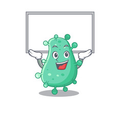 Mascot design of agrobacterium tumefaciens lift up a board