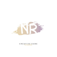 N R NR Initial logo template vector. Letter logo concept