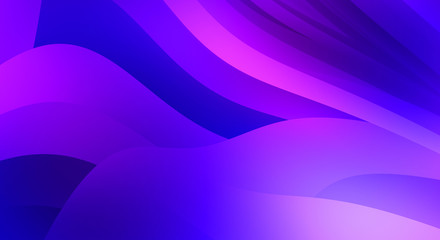 Abstract background with colorful gradient. Vibrant graphic wallpaper with stripes design. Fluid 2D illustration of modern movement.