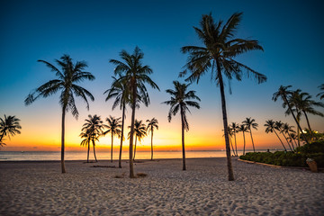 Obraz na płótnie Canvas Phu Quoc Island Coastal Scenery During Sunset, Vietnam, a Popular Tourism Destination for Summer Vacation in Southeast Asia, with Tropical Climate and Beautiful Landscape.