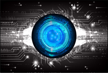 Blue eye cyber circuit future technology concept background
