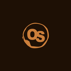 O S OS Initial logo template vector. Letter logo concept