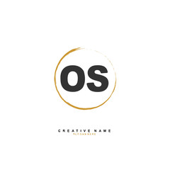 O S OS Initial logo template vector. Letter logo concept