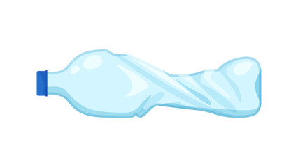 used bottle plastic waste isolated on white background, bottle water drink garbage plastic, clip art of bottle plastic waste dirty, bottle plastic used for garbage recycle environment