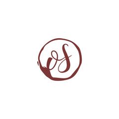 O S OS Initial logo template vector. Letter logo concept
