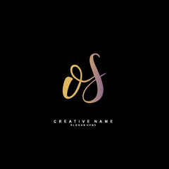 O S OS Initial logo template vector. Letter logo concept