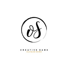 O S OS Initial logo template vector. Letter logo concept