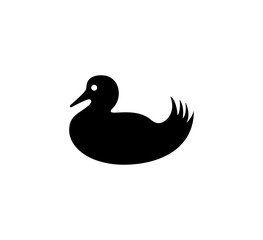 Vector duck icon isolated on white background.
