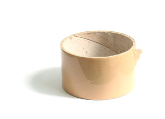 roll of masking tape on white background