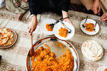 Muslim rice dish biryani for the whole family