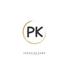 P K PK Initial logo template vector. Letter logo concept