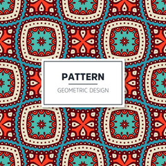 Seamless mandala islamic pattern. Vintage elements