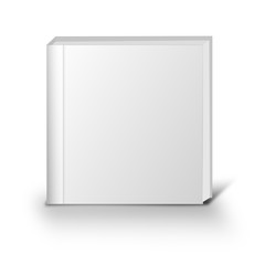 blank book cover mockup 3D illustration on white background.