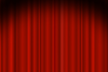 illustration of red curtain background.