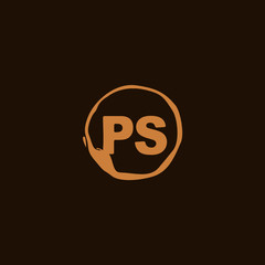 P S PS Initial logo template vector. Letter logo concept