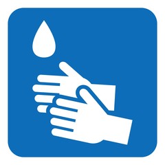 Illustration representing hand washing and disinfection