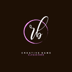 R B RB Initial logo template vector. Letter logo concept