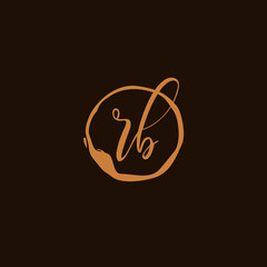 R B RB Initial logo template vector. Letter logo concept
