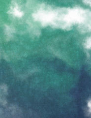 Watercolor painted background. Abstract Illustration wallpaper. Brush stroked painting. 2D Illustration.