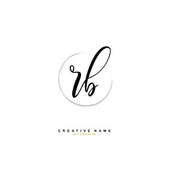 Obraz premium R B RB Initial logo template vector. Letter logo concept