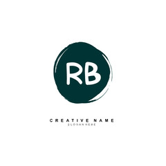 Fototapeta premium R B RB Initial logo template vector. Letter logo concept