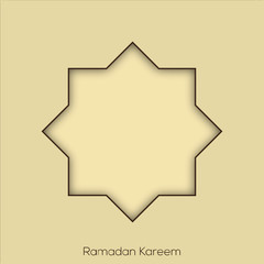 Ramadan Kareem greeting ornament pattern background. Vector
