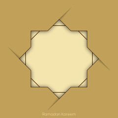 Ramadan Kareem greeting ornament pattern background. Vector