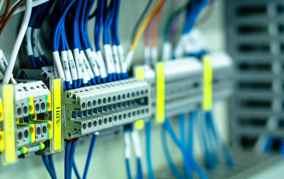 Electric control panel enclosure for power and distribution electricity. Uninterrupted, electrical voltage.