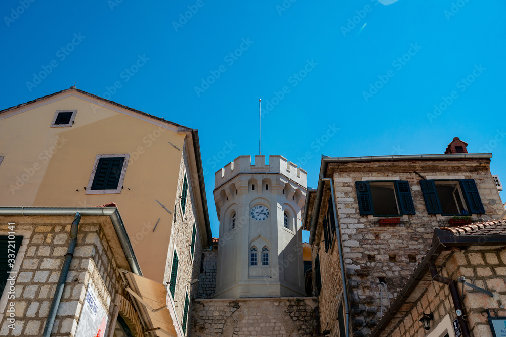 Sticker clock tower from the medieval castle