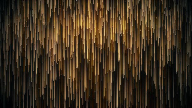 Elegant Gold Cascading Line Light Streak Looping background