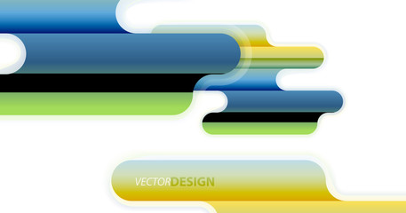 Abstract liquid lines geometric background