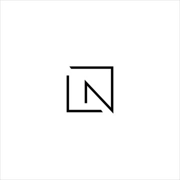 Initial letter ln logo or nl logo vector design templates