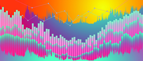Stock market recovery after covid-19 financial outbreak. Coronavirus vector illustration